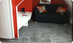 autres revêtements de sol : béton ciré, dalle pvc, parement