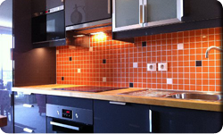 réalisations de sol et crédence de cuisine